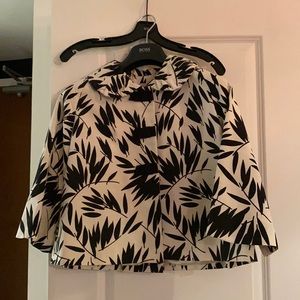 Pink Tartan size 4 blazer/ swing coat 3/4 sleeves